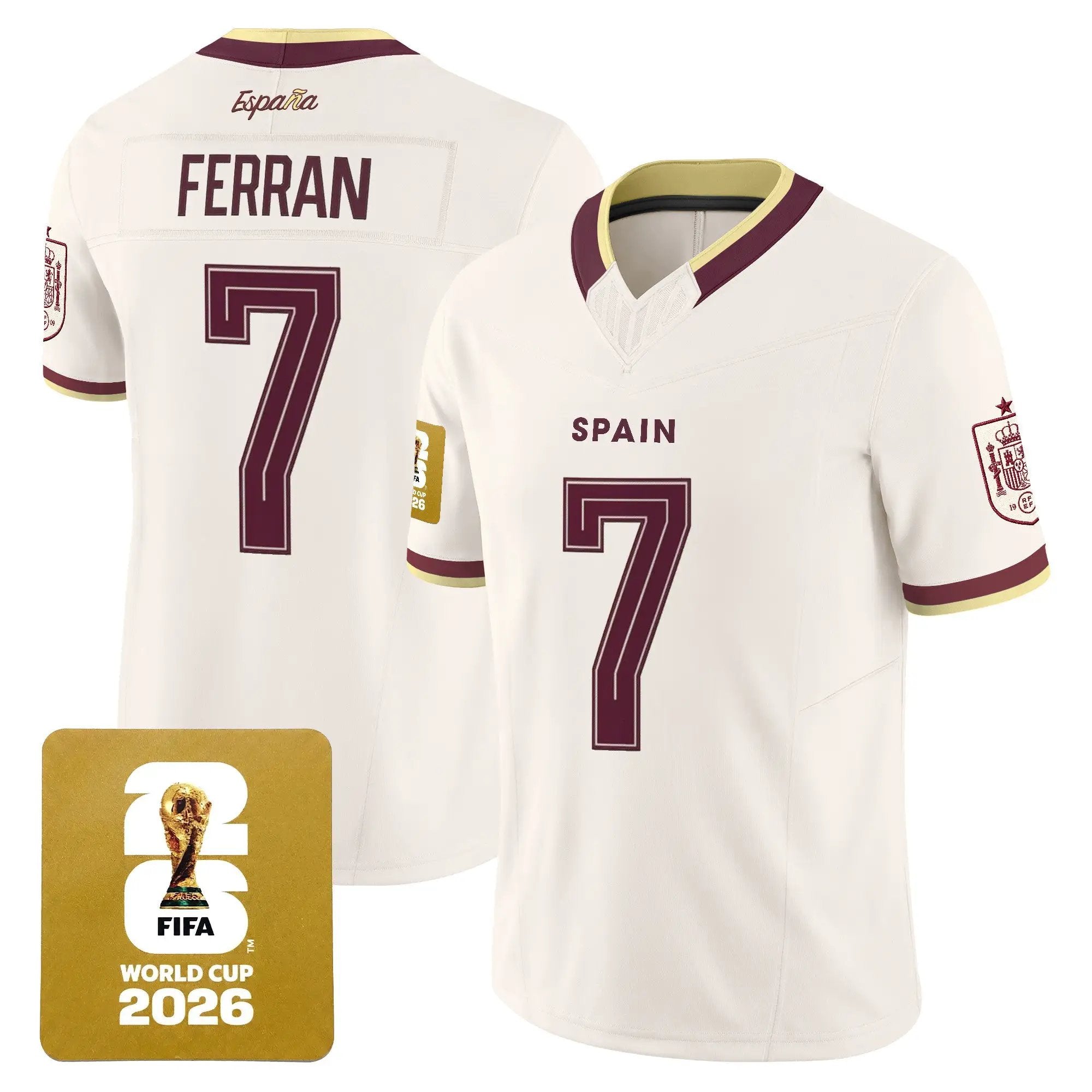 Spain 2026 World Cup Vapor Football Jersey - All Stitched by Digigearus