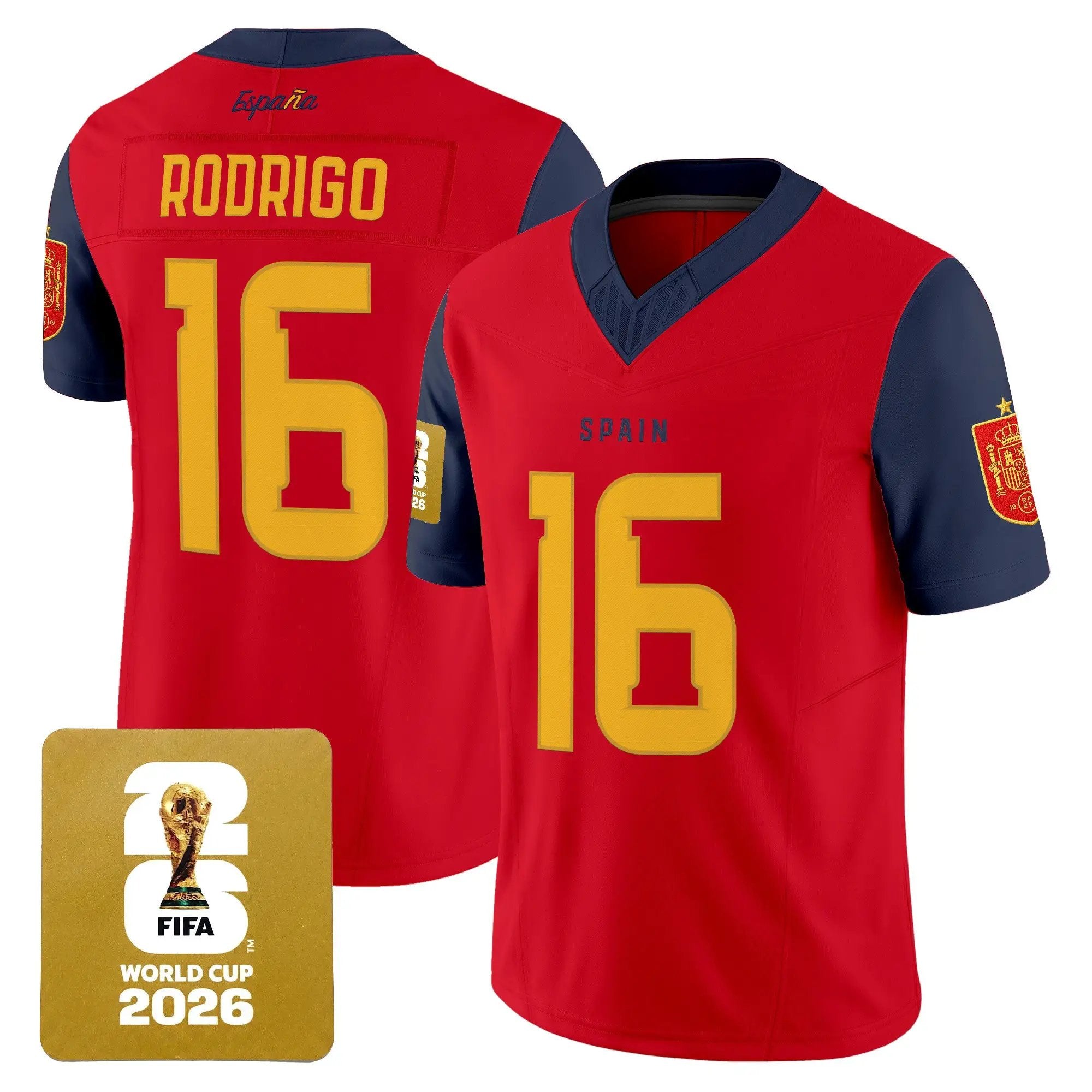 Spain 2026 World Cup Vapor Football Jersey - All Stitched by Digigearus