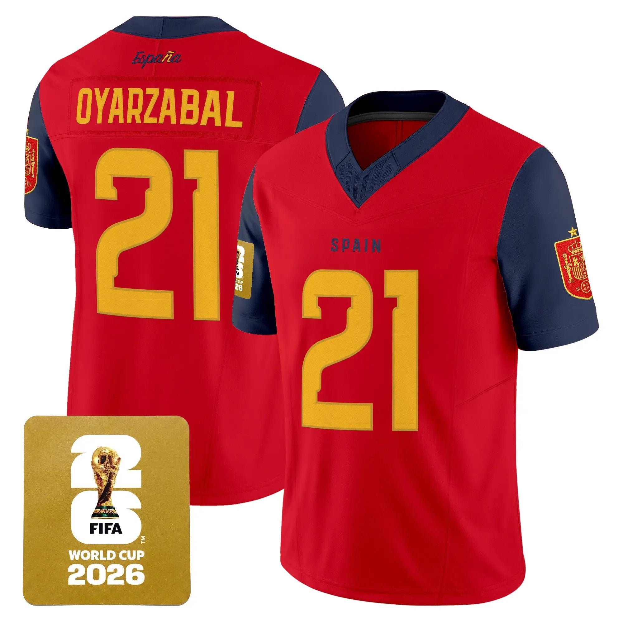 Spain 2026 World Cup Vapor Football Jersey - All Stitched by Digigearus