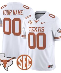 TEX 2026 State Map & SEC Patch Vapor Limited Custom Jersey - Stitched by Digigearus