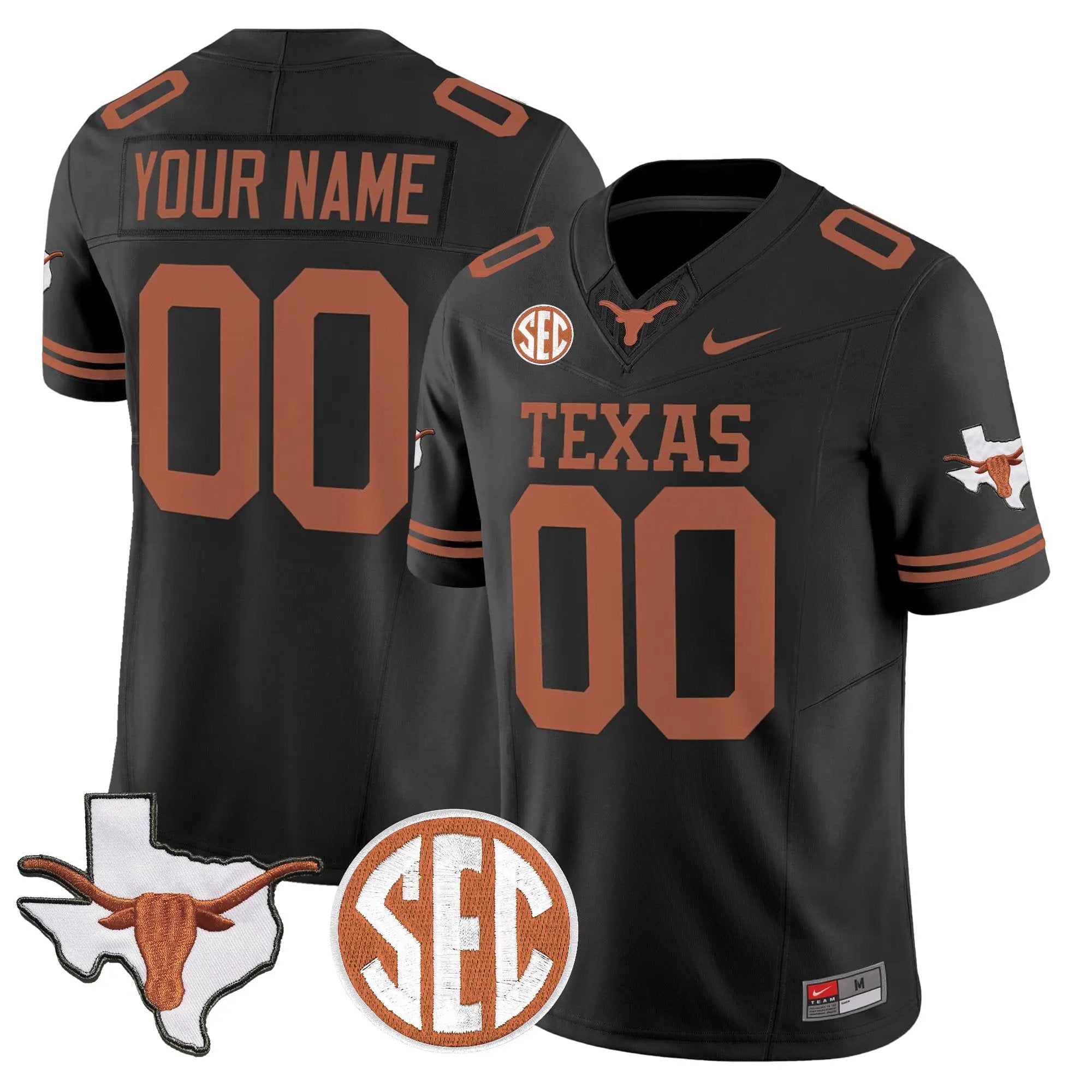 TEX 2026 State Map & SEC Patch Vapor Limited Custom Jersey - Stitched by Digigearus