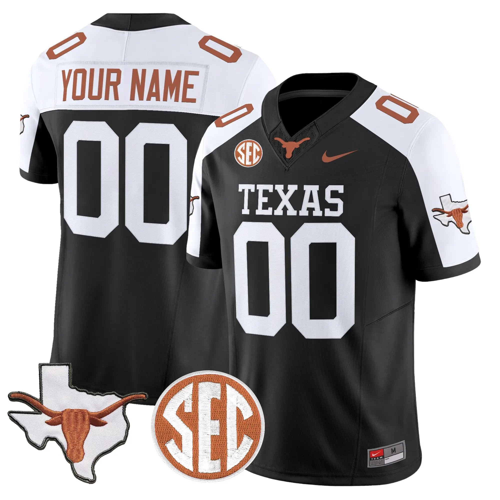 TEX 2026 State Map & SEC Patch Vapor Limited Custom Jersey - Stitched by Digigearus