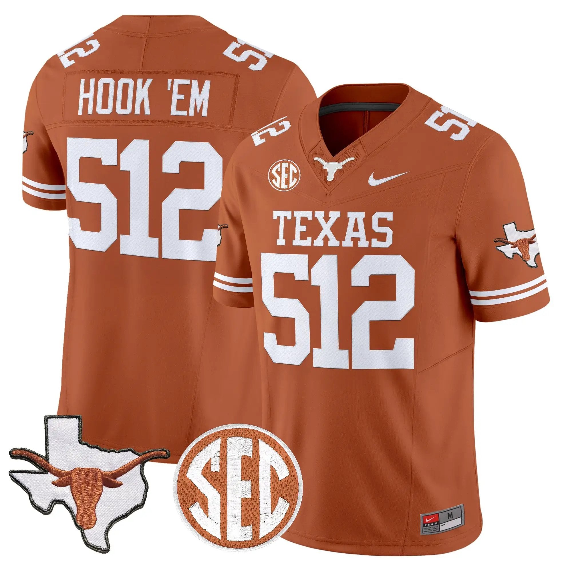 TEX 2026 State Map & SEC Patch Vapor Limited Jersey - Stitched by Digigearus