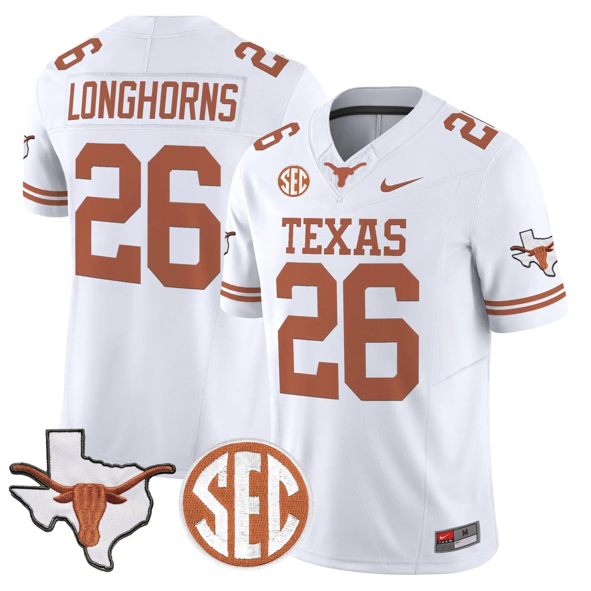 TEX 2026 State Map & SEC Patch Vapor Limited Jersey - Stitched by Digigearus