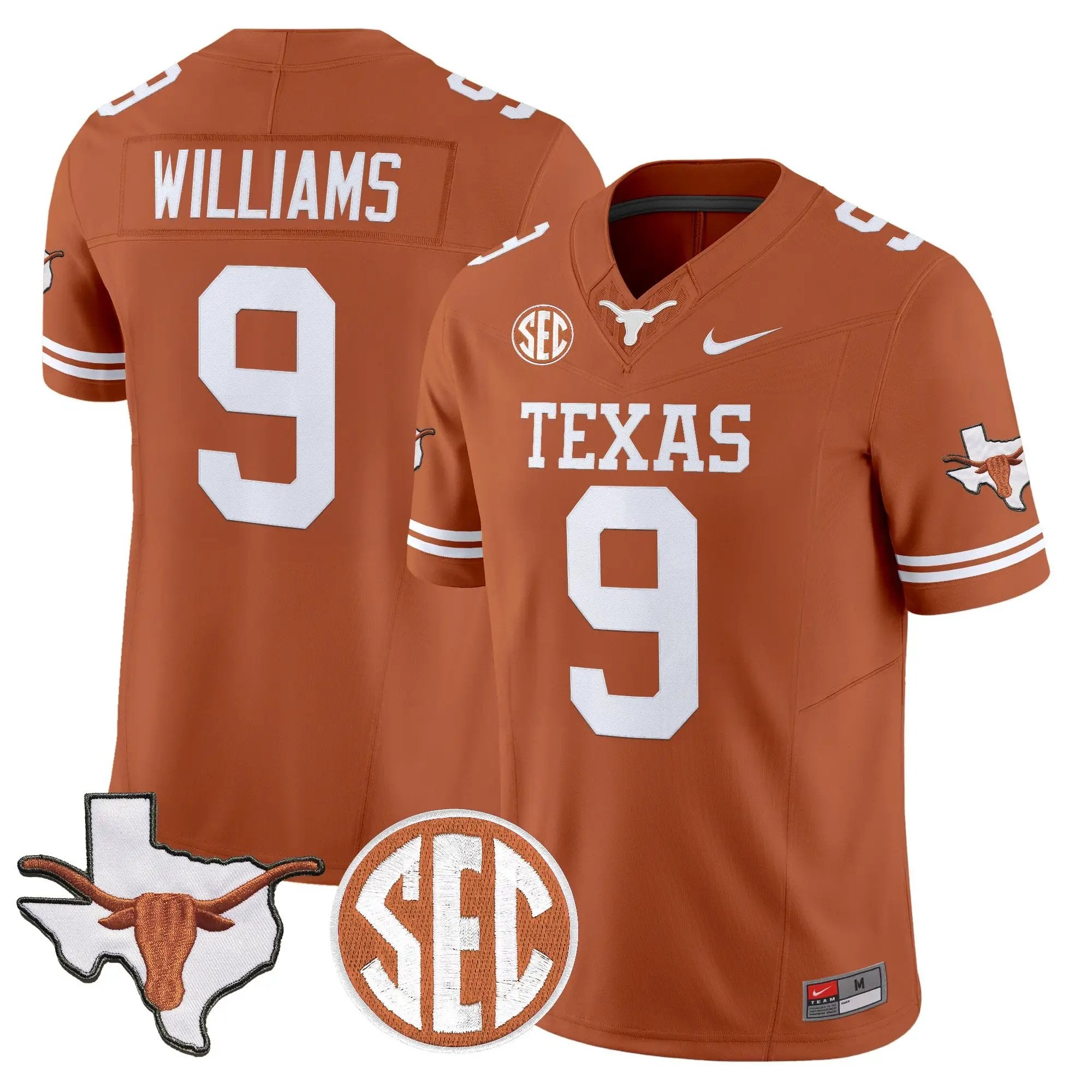 TEX 2026 State Map & SEC Patch Vapor Limited Jersey - Stitched by Digigearus