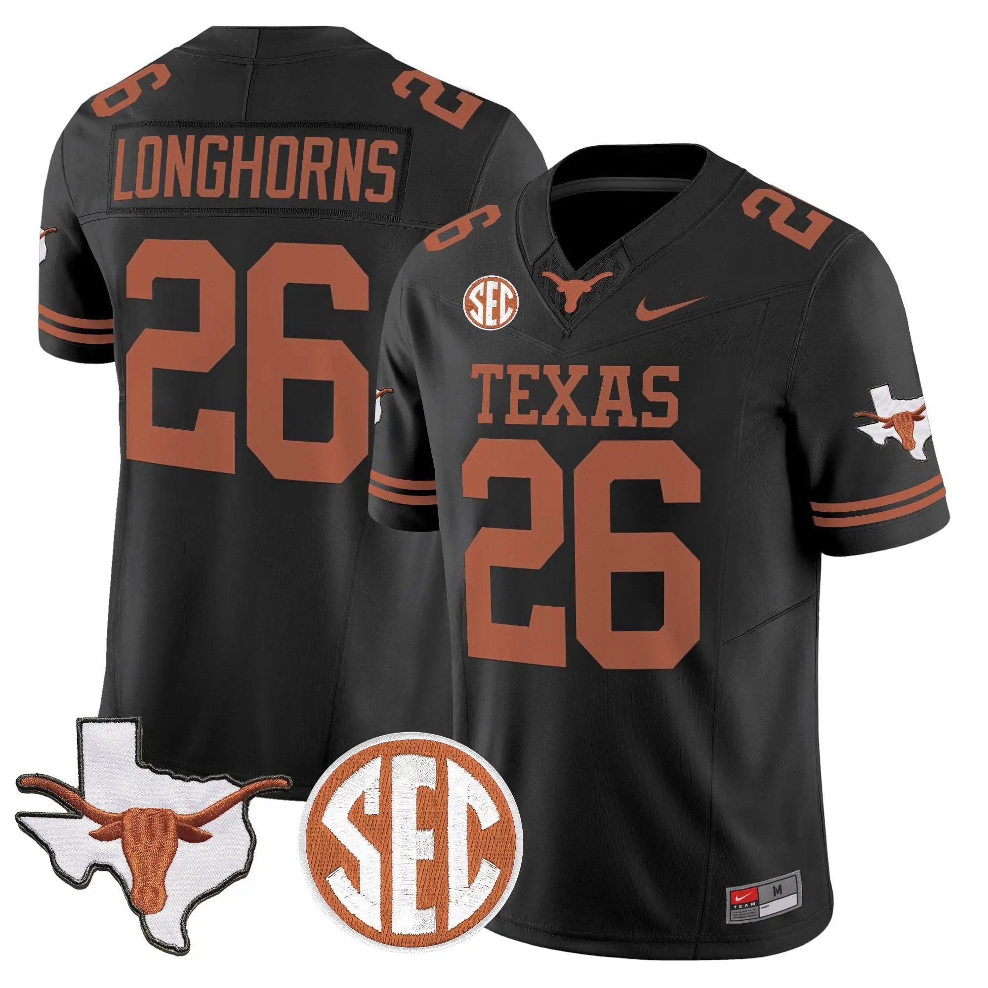 TEX 2026 State Map & SEC Patch Vapor Limited Jersey - Stitched by Digigearus