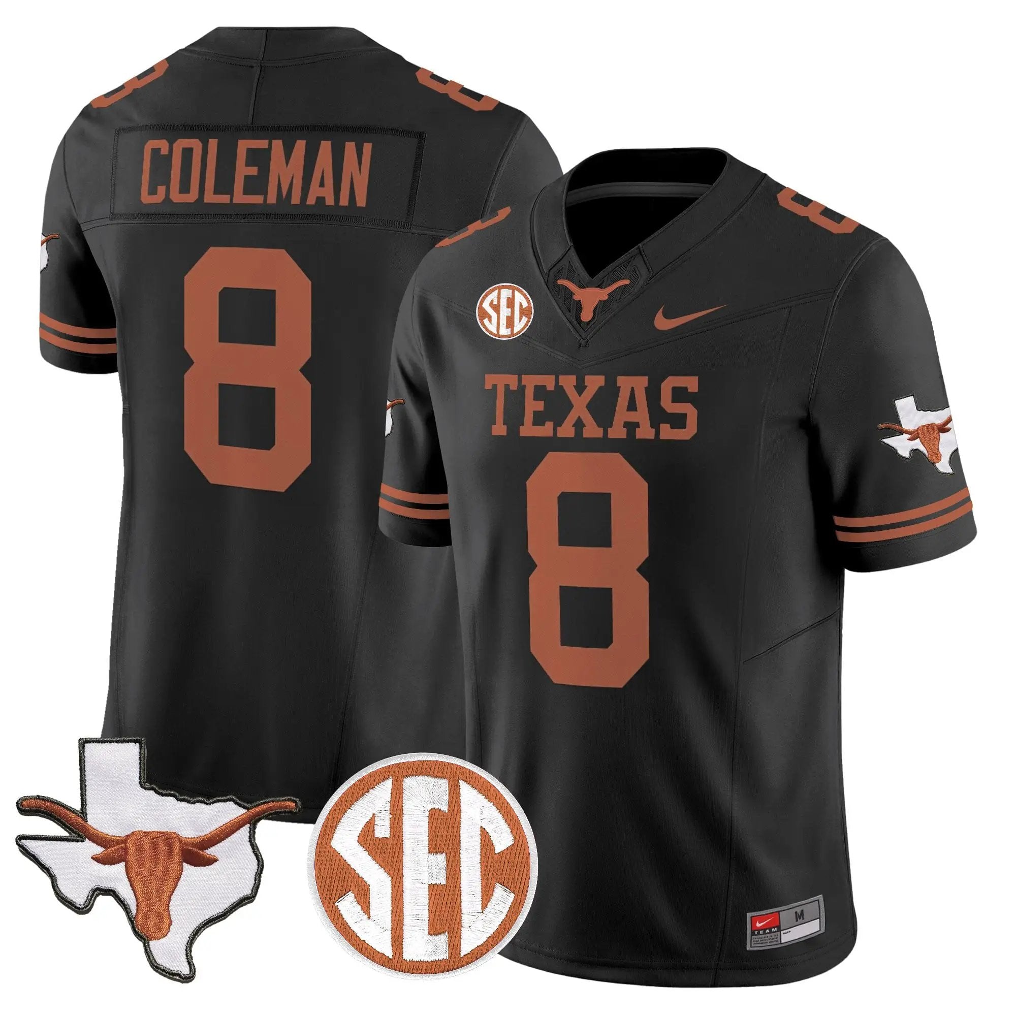 TEX 2026 State Map & SEC Patch Vapor Limited Jersey - Stitched by Digigearus