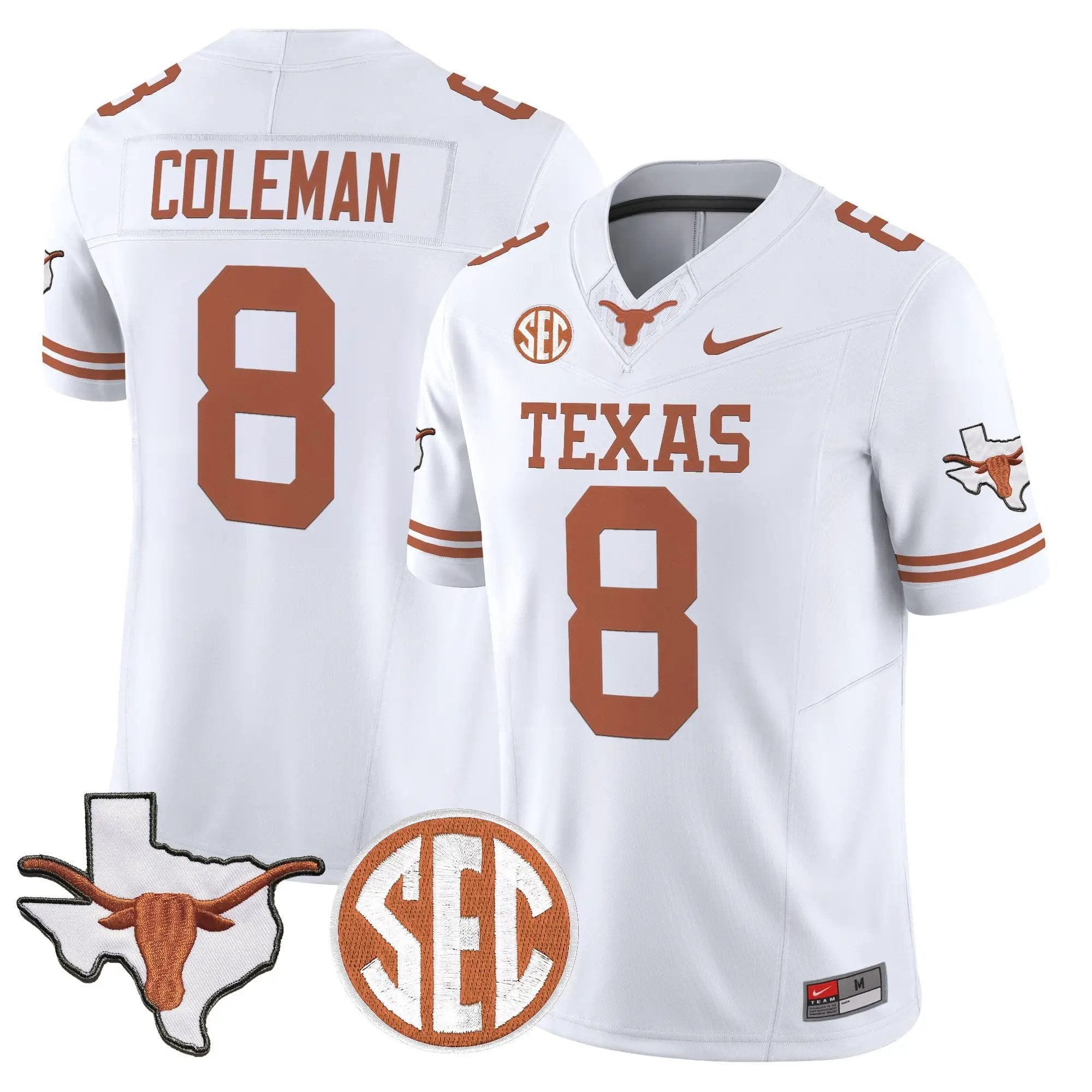 TEX 2026 State Map & SEC Patch Vapor Limited Jersey - Stitched by Digigearus