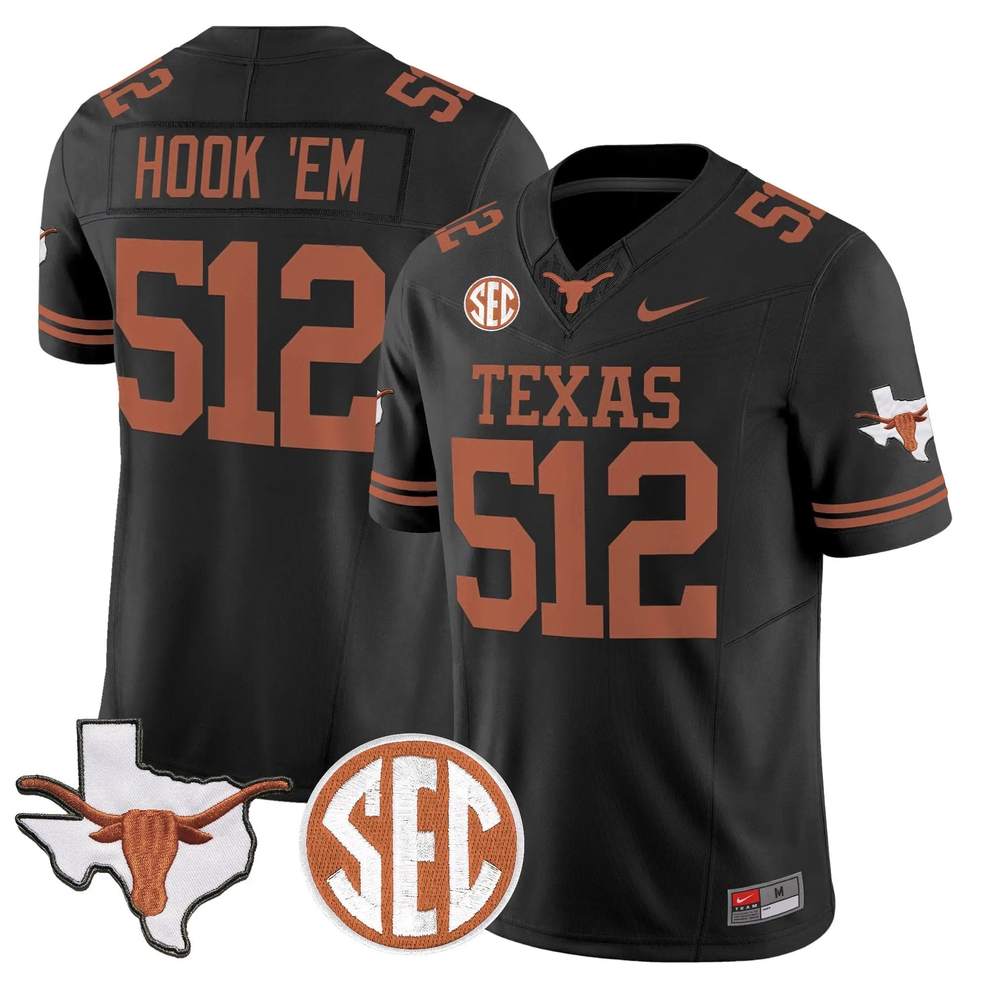 TEX 2026 State Map & SEC Patch Vapor Limited Jersey - Stitched by Digigearus