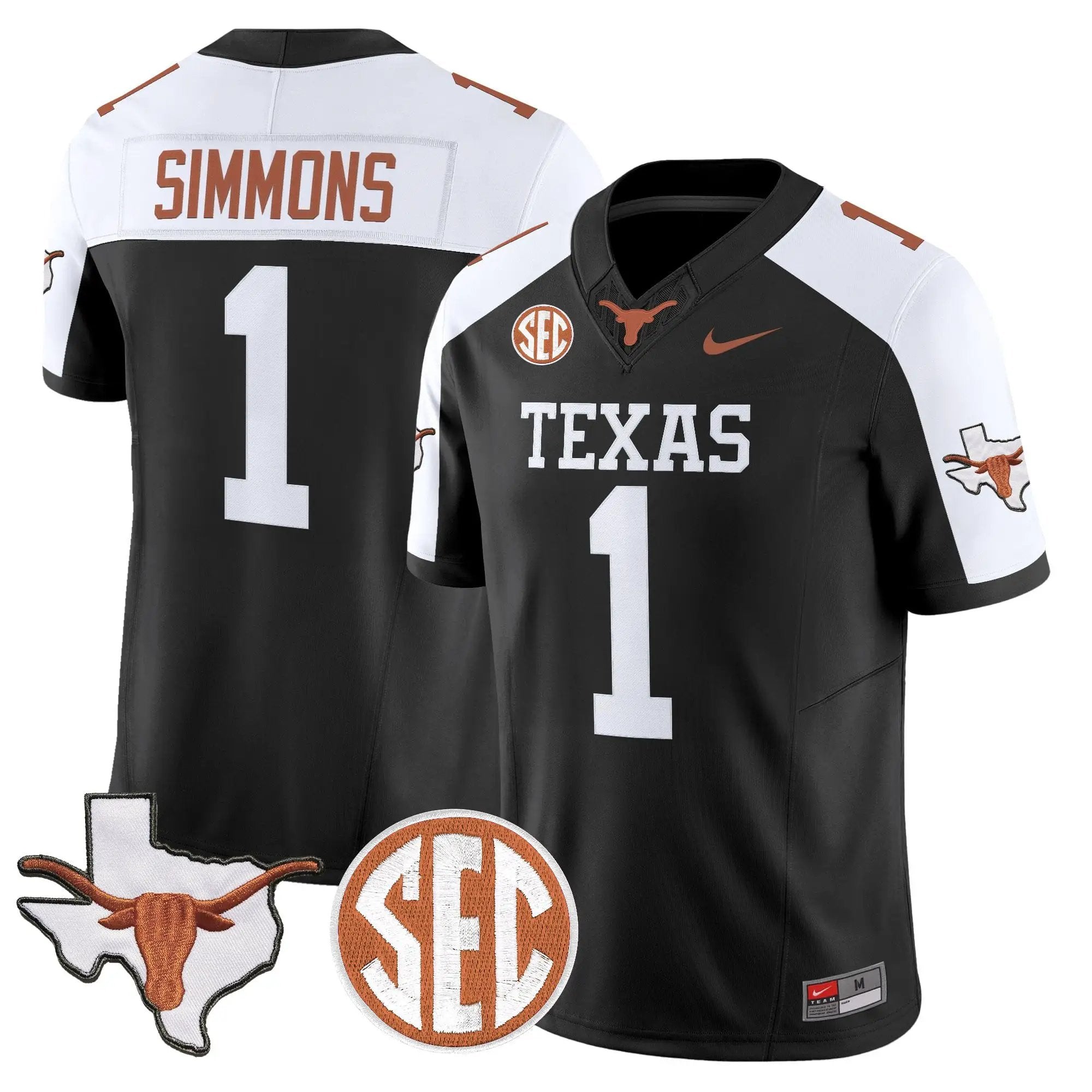 TEX 2026 State Map & SEC Patch Vapor Limited Jersey - Stitched by Digigearus