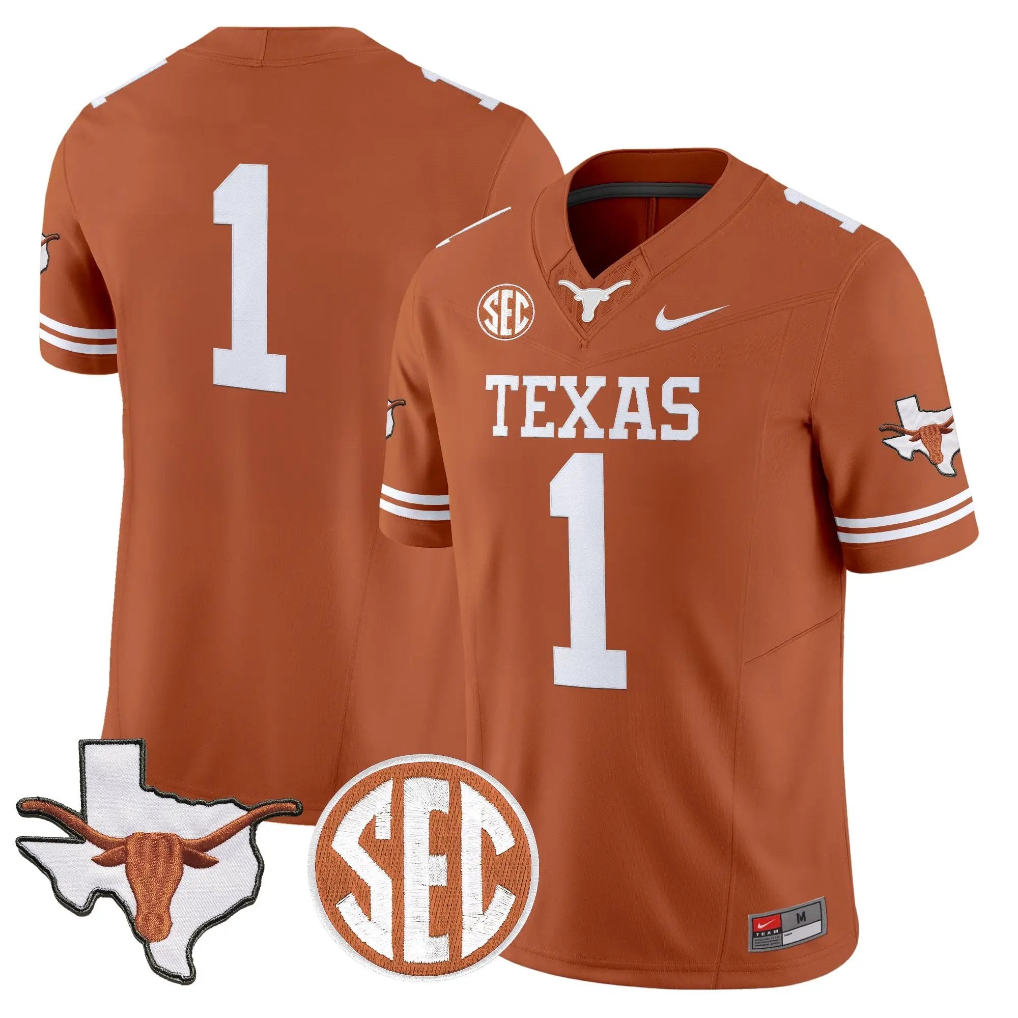 TEX 2026 State Map & SEC Patch Vapor Limited Jersey - Stitched by Digigearus