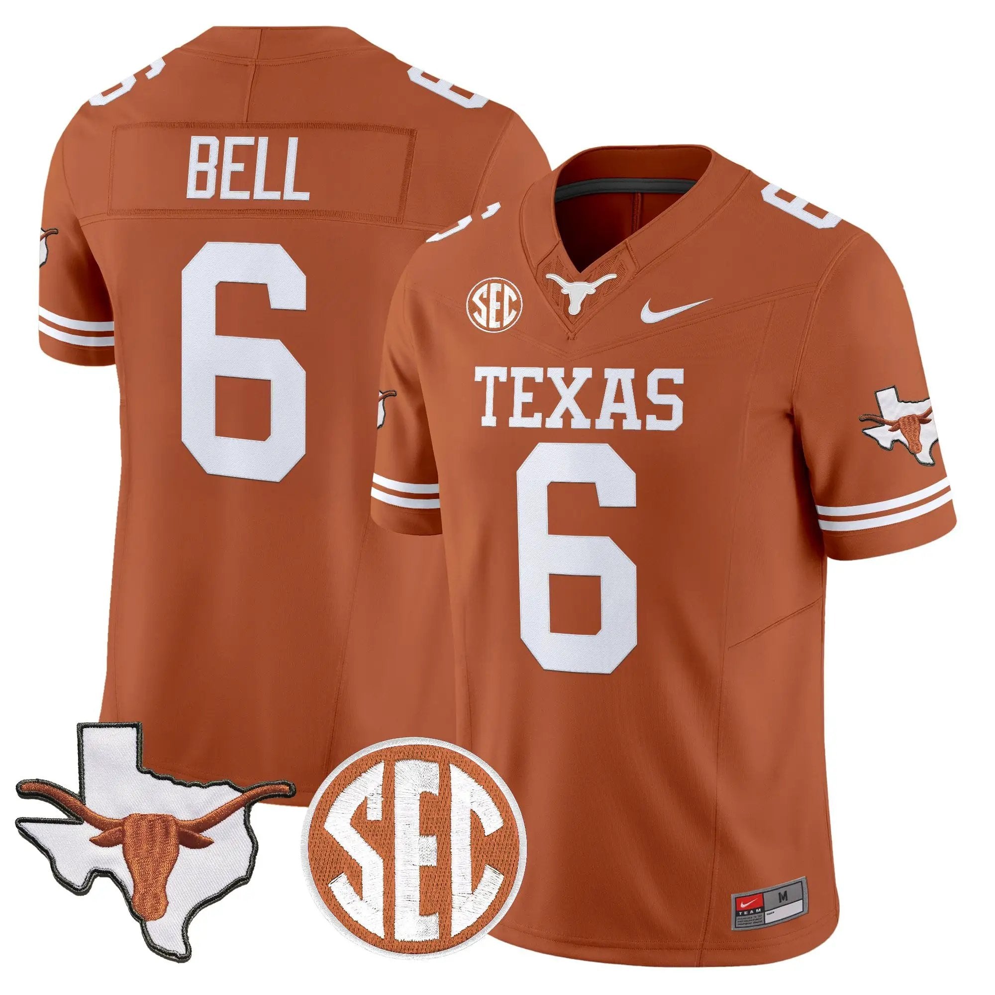 TEX 2026 State Map & SEC Patch Vapor Limited Jersey - Stitched by Digigearus