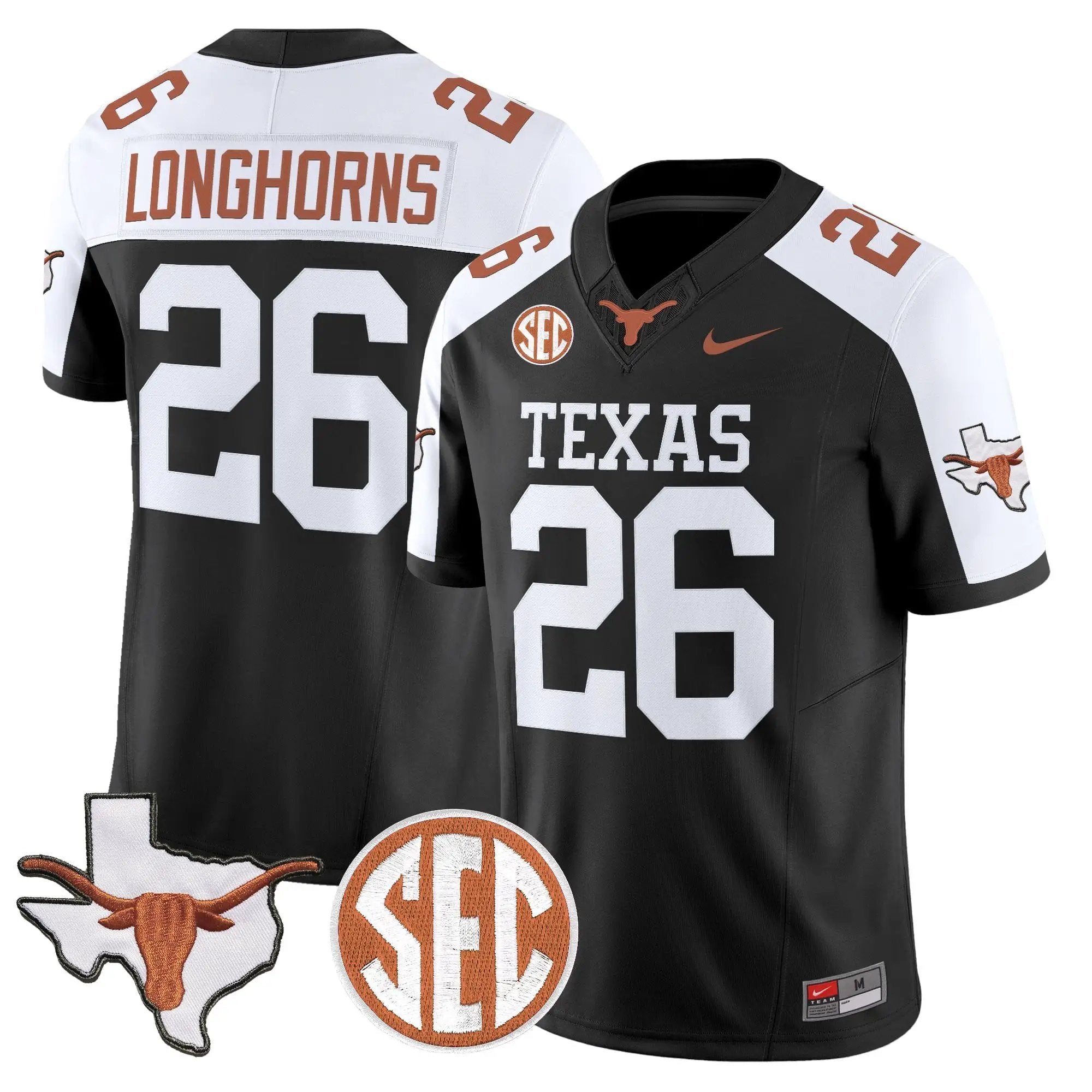 TEX 2026 State Map & SEC Patch Vapor Limited Jersey - Stitched by Digigearus