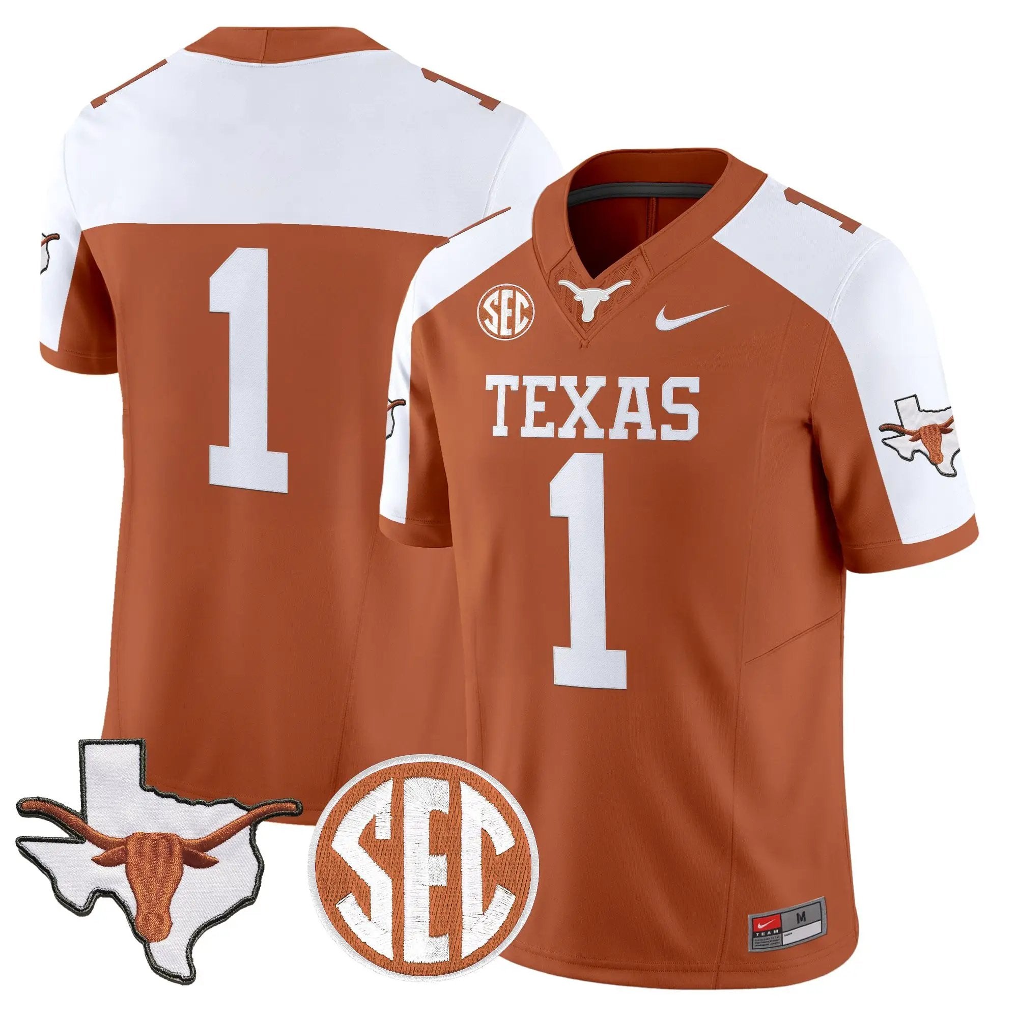 TEX 2026 State Map & SEC Patch Vapor Limited Jersey - Stitched by Digigearus