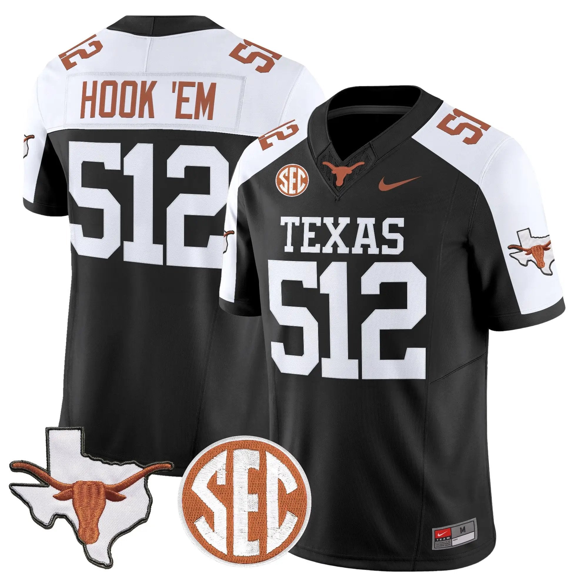TEX 2026 State Map & SEC Patch Vapor Limited Jersey - Stitched by Digigearus