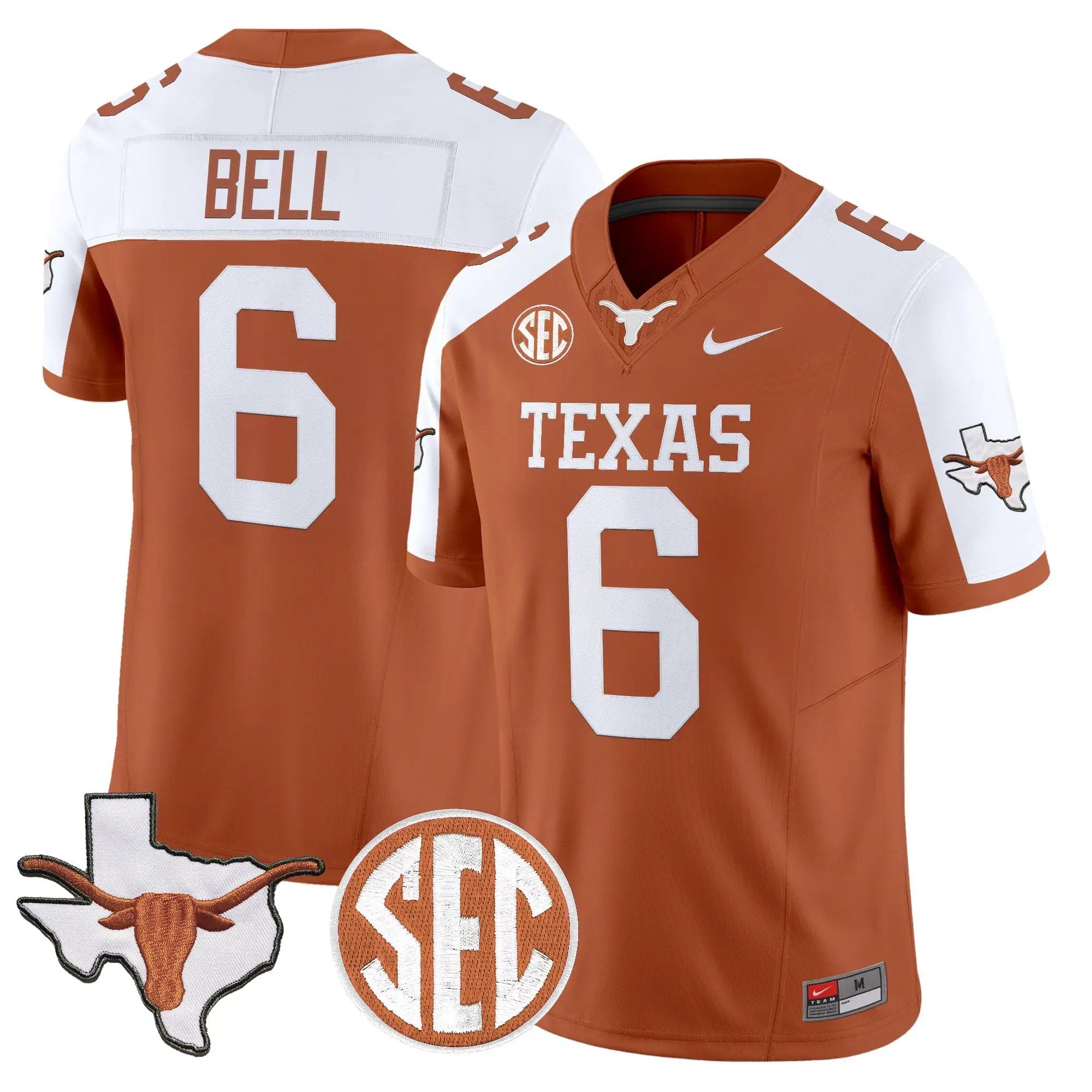 TEX 2026 State Map & SEC Patch Vapor Limited Jersey - Stitched by Digigearus