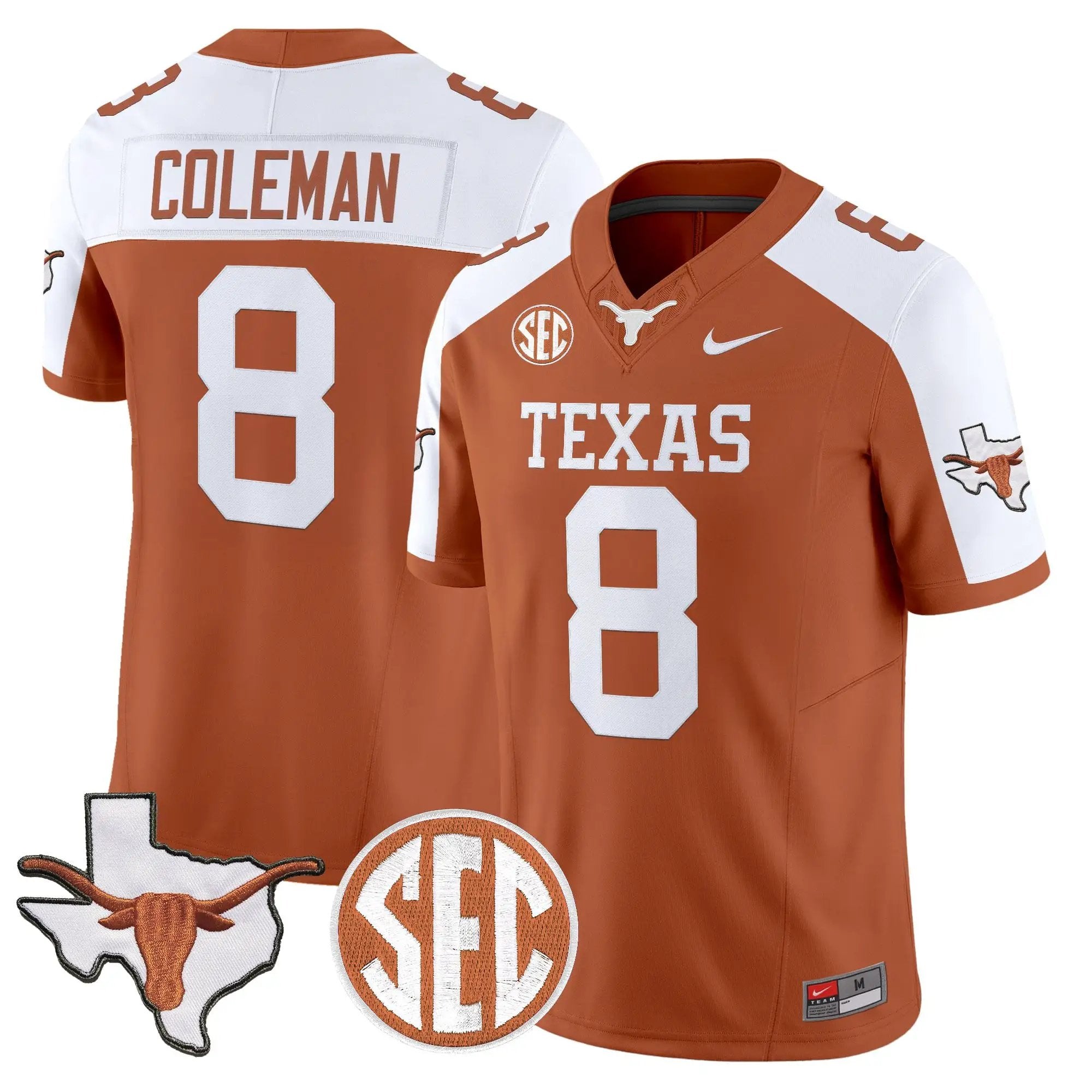 TEX 2026 State Map & SEC Patch Vapor Limited Jersey - Stitched by Digigearus
