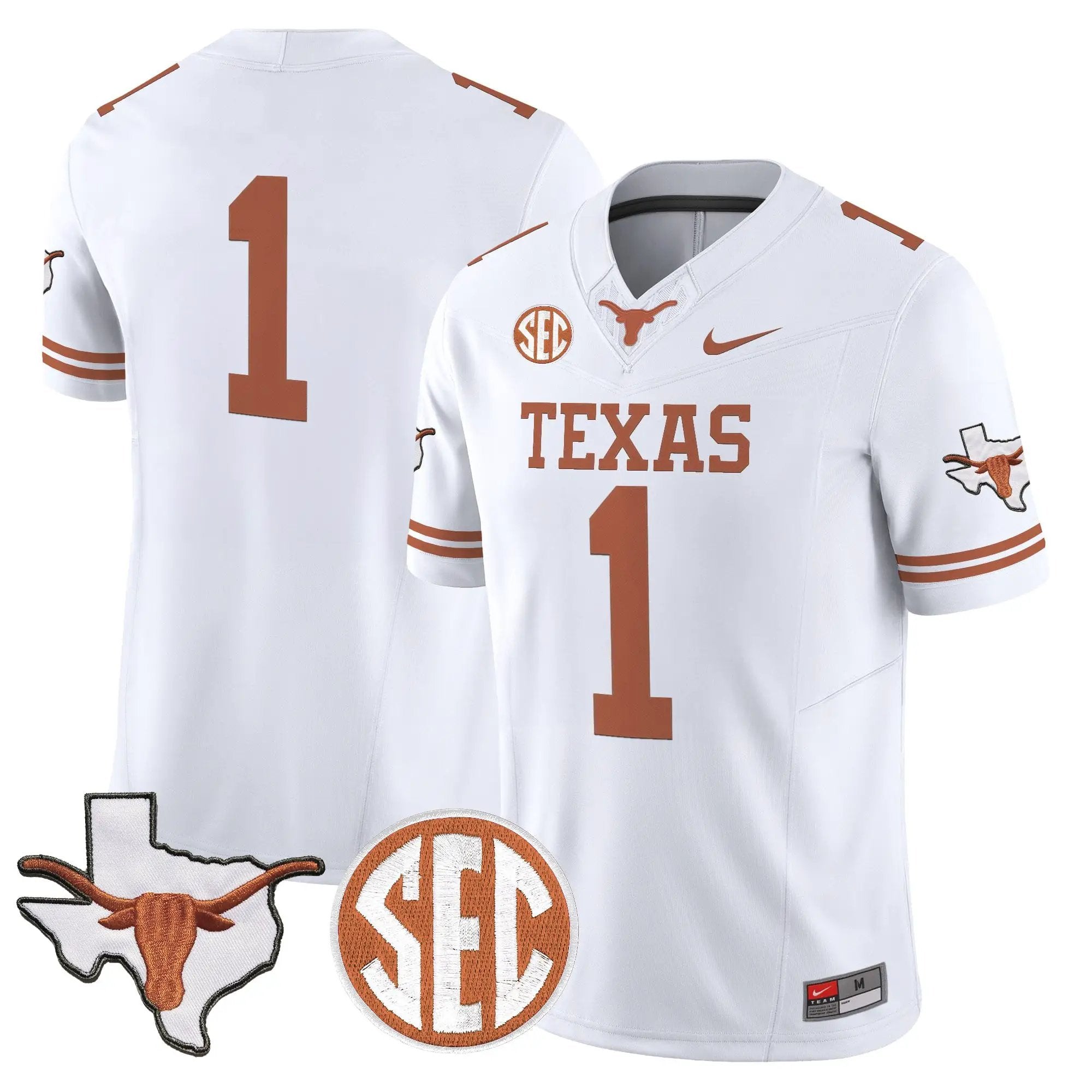 TEX 2026 State Map & SEC Patch Vapor Limited Jersey - Stitched by Digigearus