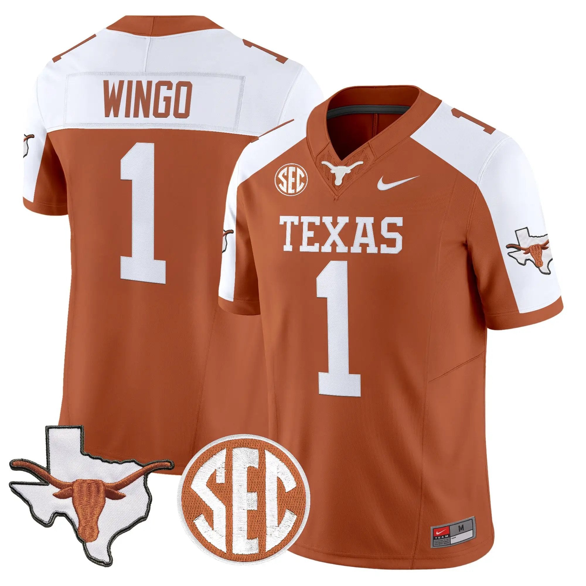 TEX 2026 State Map & SEC Patch Vapor Limited Jersey - Stitched by Digigearus