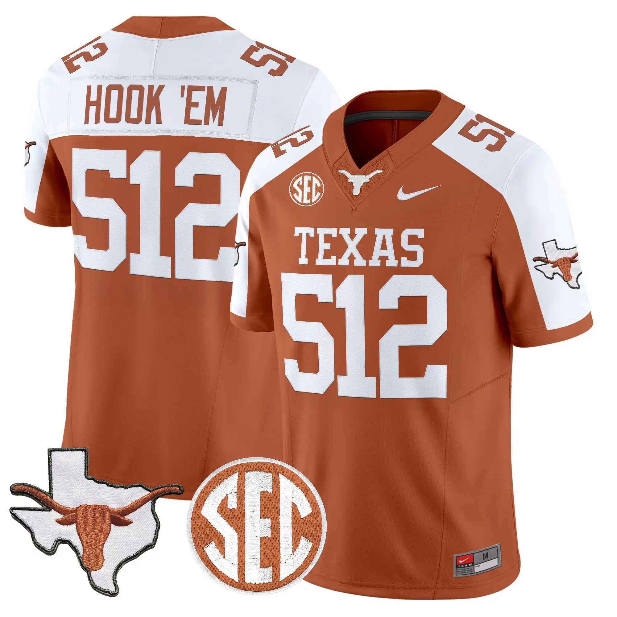 TEX 2026 State Map & SEC Patch Vapor Limited Jersey - Stitched by Digigearus