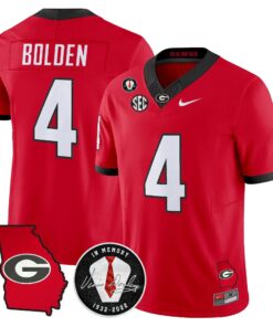 Georgia Bulldogs 2026 Georgia Map & Vince Dooley Patch Vapor Limited Jersey - Stitched by Digigearus