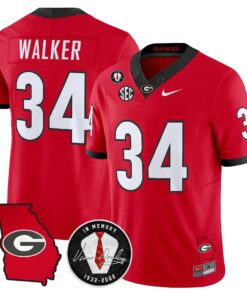 Georgia Bulldogs 2026 Georgia Map & Vince Dooley Patch Vapor Limited Jersey - Stitched by Digigearus