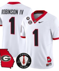 Georgia Bulldogs 2026 Georgia Map & Vince Dooley Patch Vapor Limited Jersey - Stitched by Digigearus
