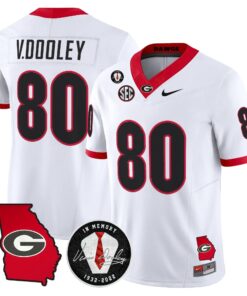 Georgia Bulldogs 2026 Georgia Map & Vince Dooley Patch Vapor Limited Jersey - Stitched by Digigearus