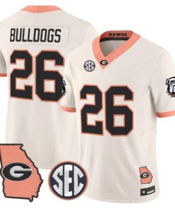 Georgia Bulldogs The Big Peach Vapor Limited Jersey - Stitched by Digigearus