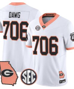 Georgia Bulldogs The Big Peach Vapor Limited Jersey - Stitched by Digigearus