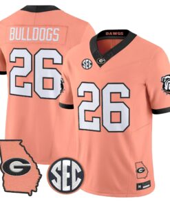 Georgia Bulldogs The Big Peach Vapor Limited Jersey - Stitched by Digigearus