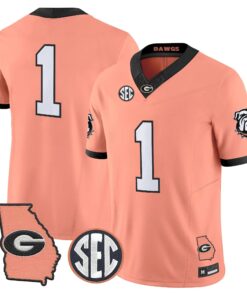 Georgia Bulldogs The Big Peach Vapor Limited Jersey - Stitched by Digigearus