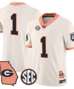 Georgia Bulldogs The Big Peach Vapor Limited Jersey - Stitched by Digigearus