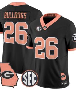Georgia Bulldogs The Big Peach Vapor Limited Jersey - Stitched by Digigearus