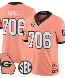 Georgia Bulldogs The Big Peach Vapor Limited Jersey - Stitched by Digigearus