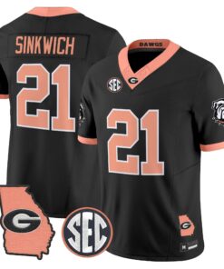Georgia Bulldogs The Big Peach Vapor Limited Jersey - Stitched by Digigearus