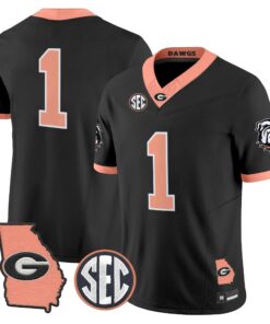 Georgia Bulldogs The Big Peach Vapor Limited Jersey - Stitched by Digigearus