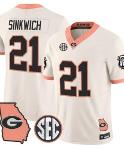 Georgia Bulldogs The Big Peach Vapor Limited Jersey - Stitched by Digigearus