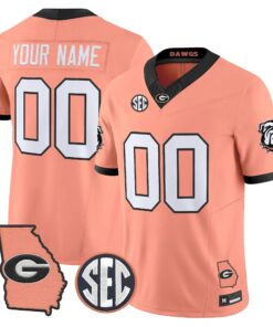 Georgia Bulldogs The Big Peach Vapor Limited Custom Jersey - Stitched by Digigearus