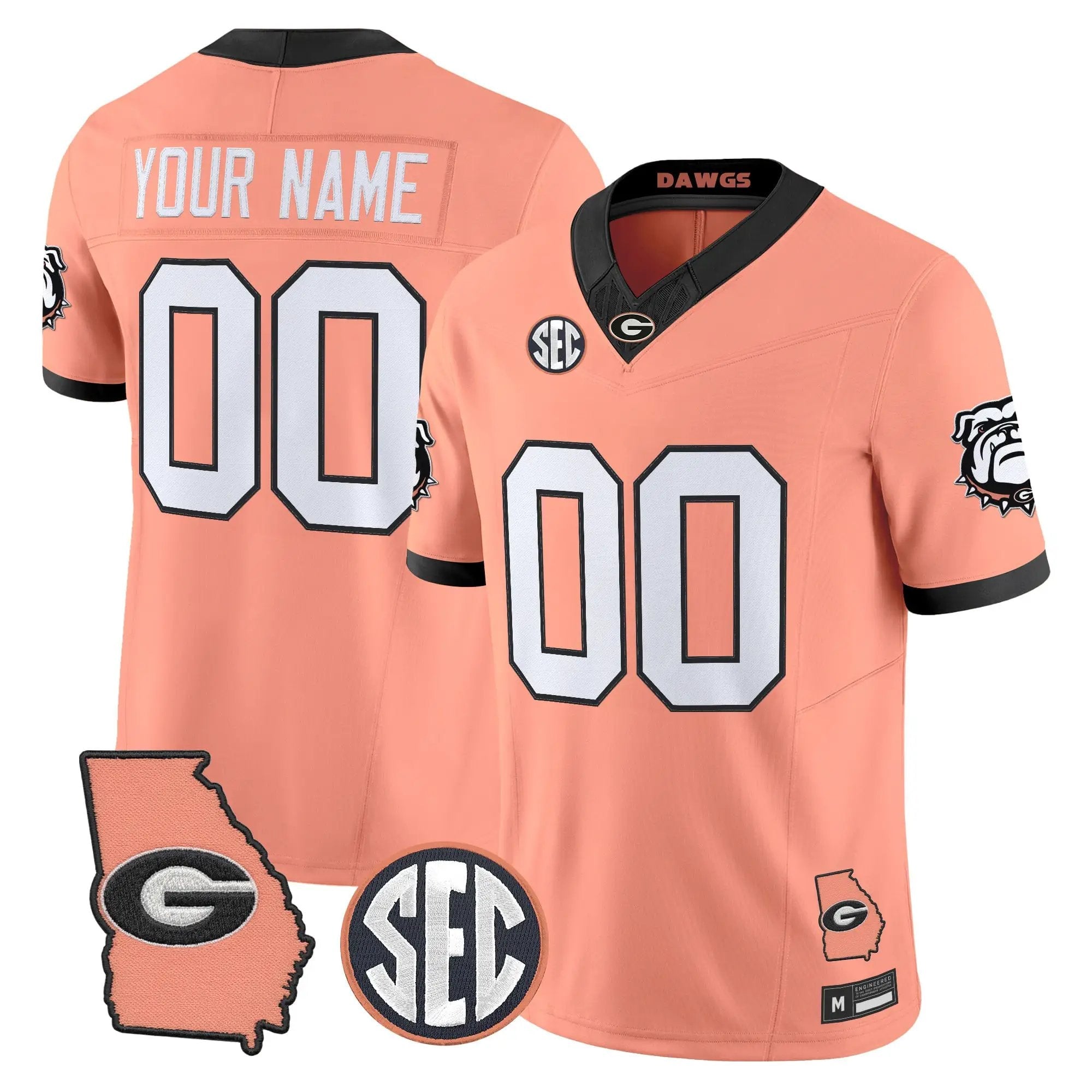 Georgia Bulldogs The Big Peach Vapor Limited Custom Jersey - Stitched 1 Georgia Bulldogs The Big Peach Vapor Limited Custom Jersey - Stitched by Digigearus