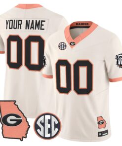 Georgia Bulldogs The Big Peach Vapor Limited Custom Jersey - Stitched by Digigearus
