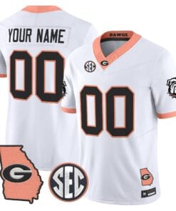 Georgia Bulldogs The Big Peach Vapor Limited Custom Jersey - Stitched 6 Georgia Bulldogs The Big Peach Vapor Limited Custom Jersey - Stitched by Digigearus