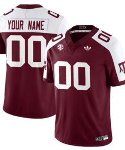 Aggies Football 1975 Throwback Custom Jersey by Texas A&M Aggies