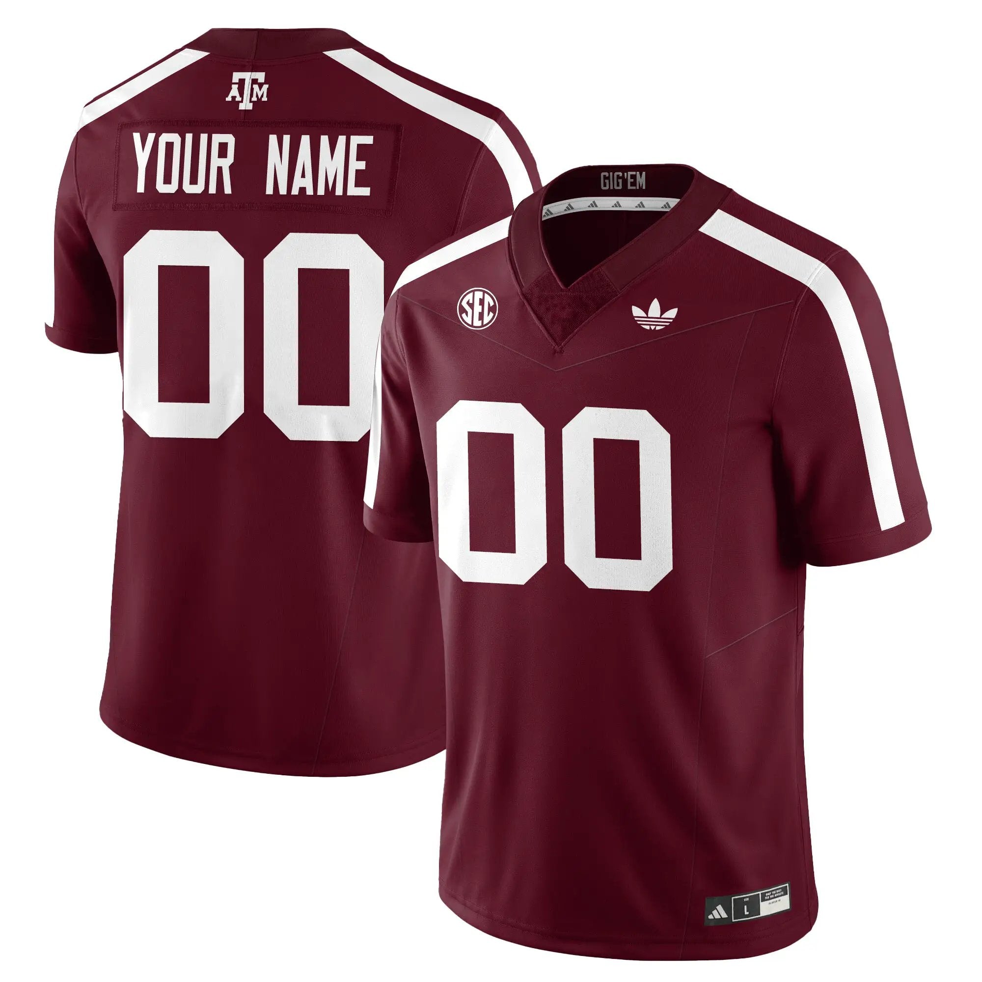 Aggies Football 1975 Throwback Custom Jersey by Texas A&M Aggies