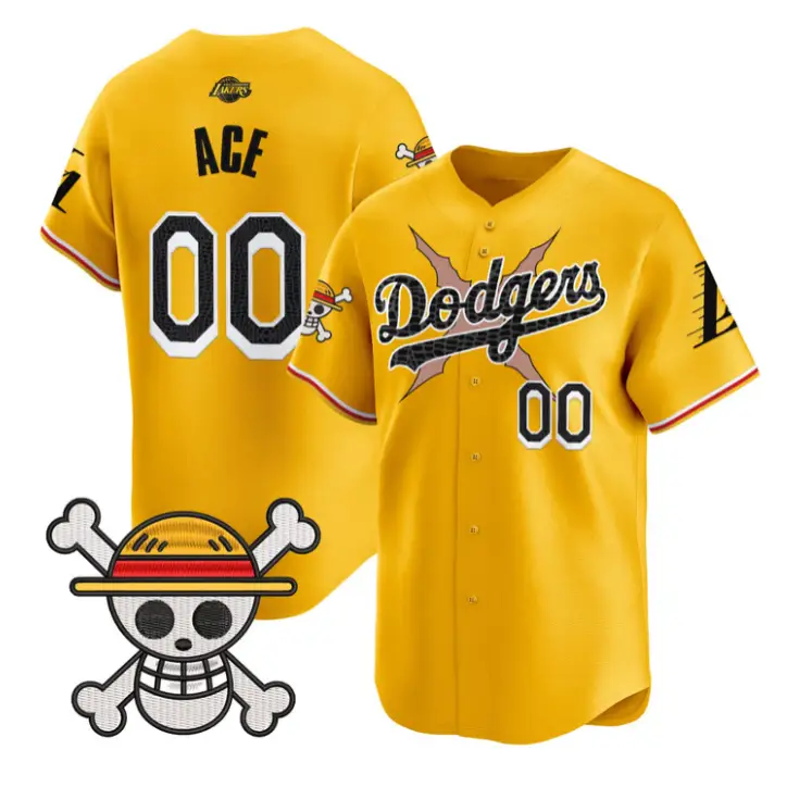Ace Jersey #00 Dodgers One Piece Mamba Premier Stitched by My Store