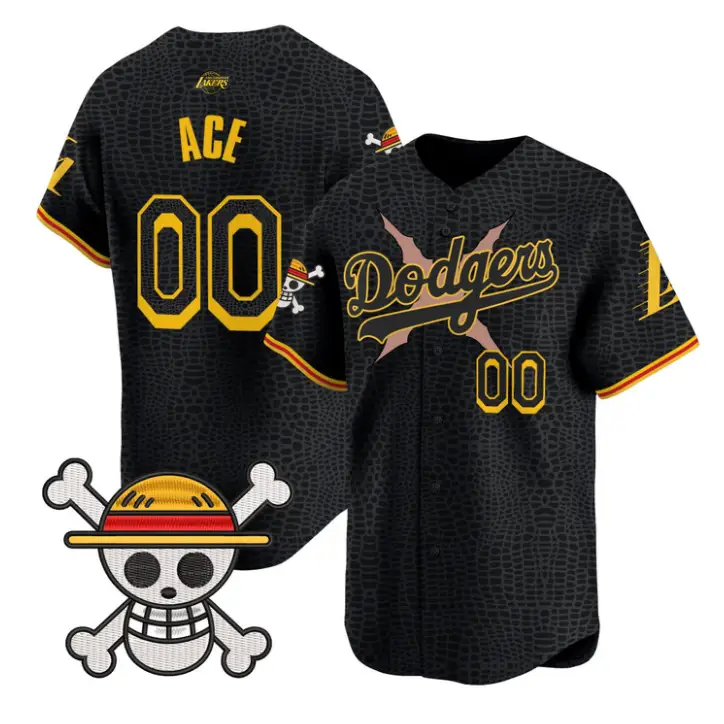 Ace Jersey #00 Dodgers One Piece Mamba Premier Stitched by My Store