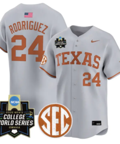 Adrian Rodriguez Jersey #24 Texas Longhorns 2026 World Series Stitched by My Store