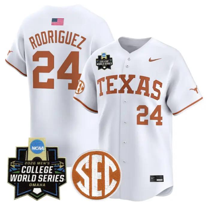 Adrian Rodriguez Jersey #24 Texas Longhorns 2026 World Series Stitched by My Store
