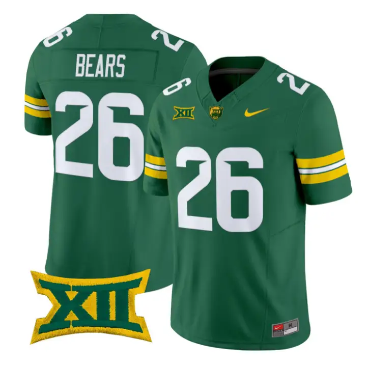 Bears Jersey #26 Baylor Bears 2026 Vapor Limited Stitched by My Store NCAA Football Jerseys
