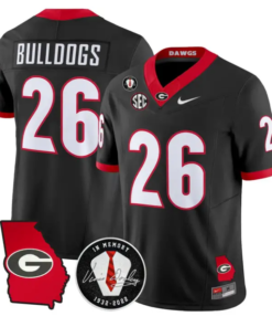 Bulldogs Jersey #26 Georgia Bulldogs 2026 Vince Dooley Stitched by My Store NCAA Football Jerseys